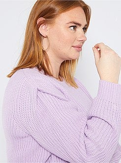 Camisola em malha com efeito ombreiras - Kiabi