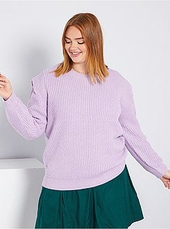 Camisola em malha com efeito ombreiras - Kiabi