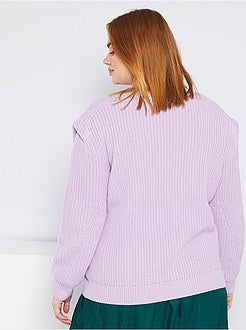 Camisola em malha com efeito ombreiras - Kiabi