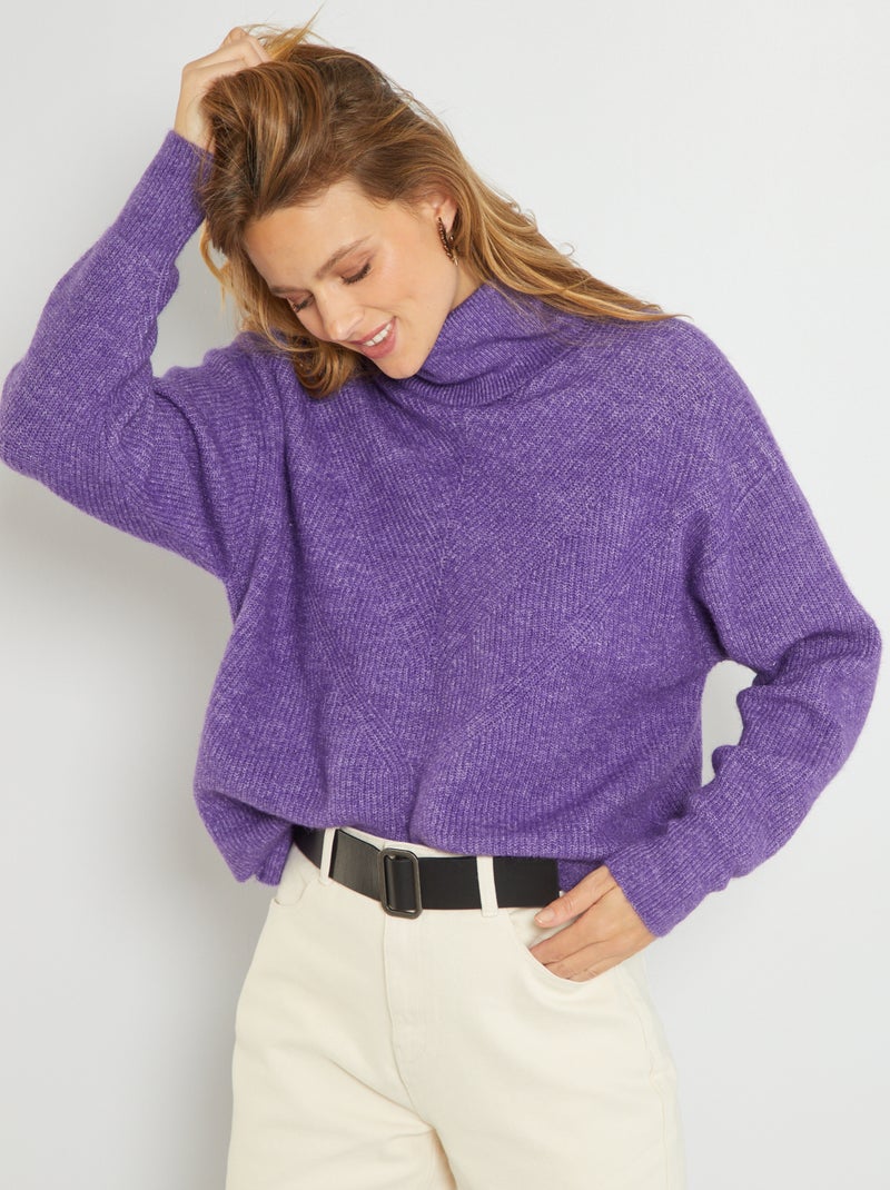 Camisola em malha com gola alta VIOLETA - Kiabi