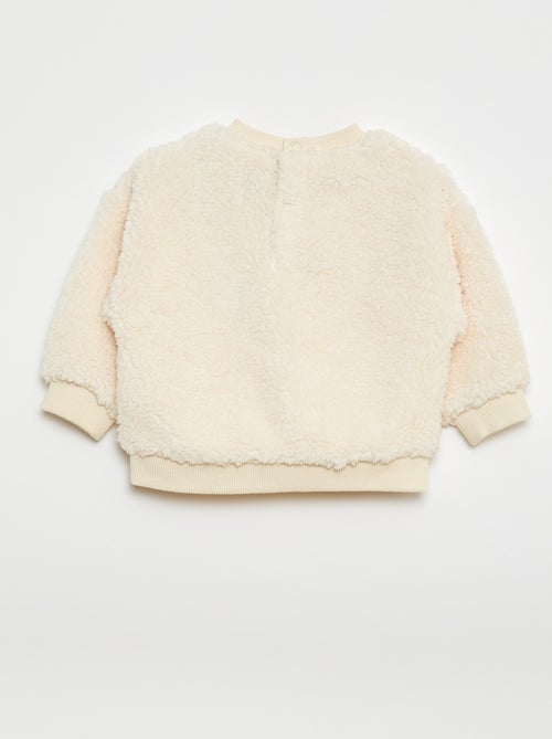 Camisola em malha de borrego com padrão - Kiabi