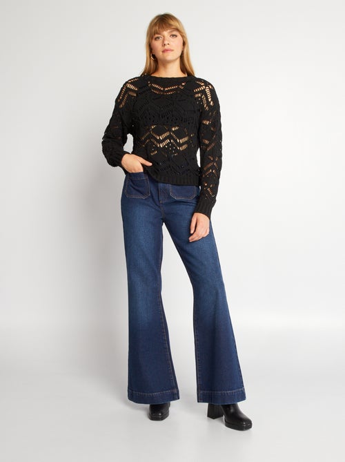 Camisola em malha de croché - Kiabi