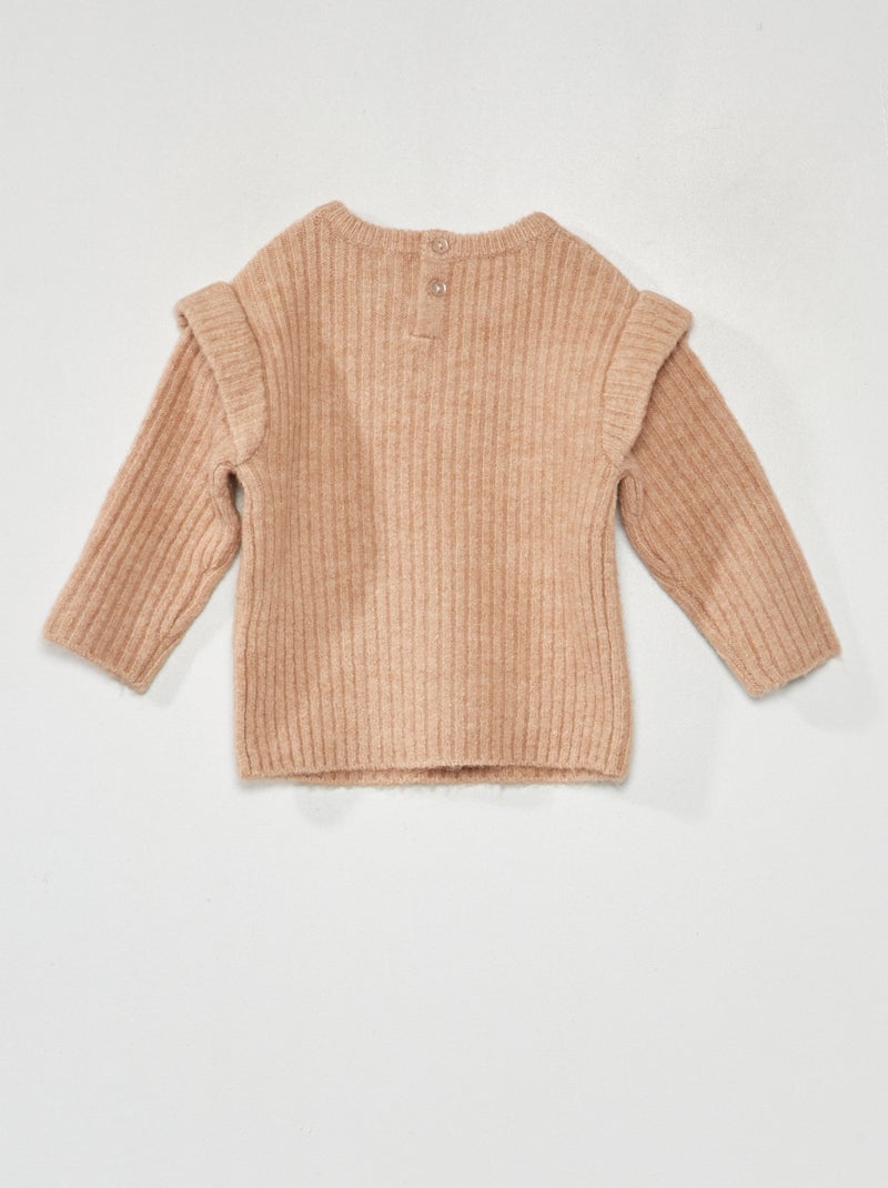 Camisola Bege em Malha Suave main image 1
