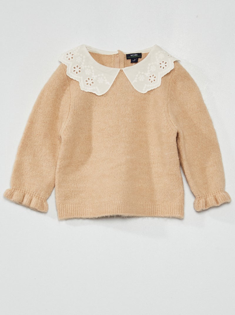 Camisola em malha de fantasia BEGE - Kiabi