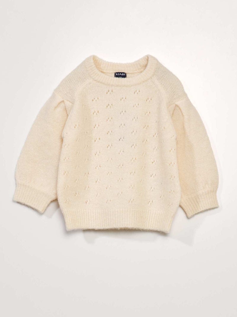 Camisola em malha de fantasia BRANCO - Kiabi