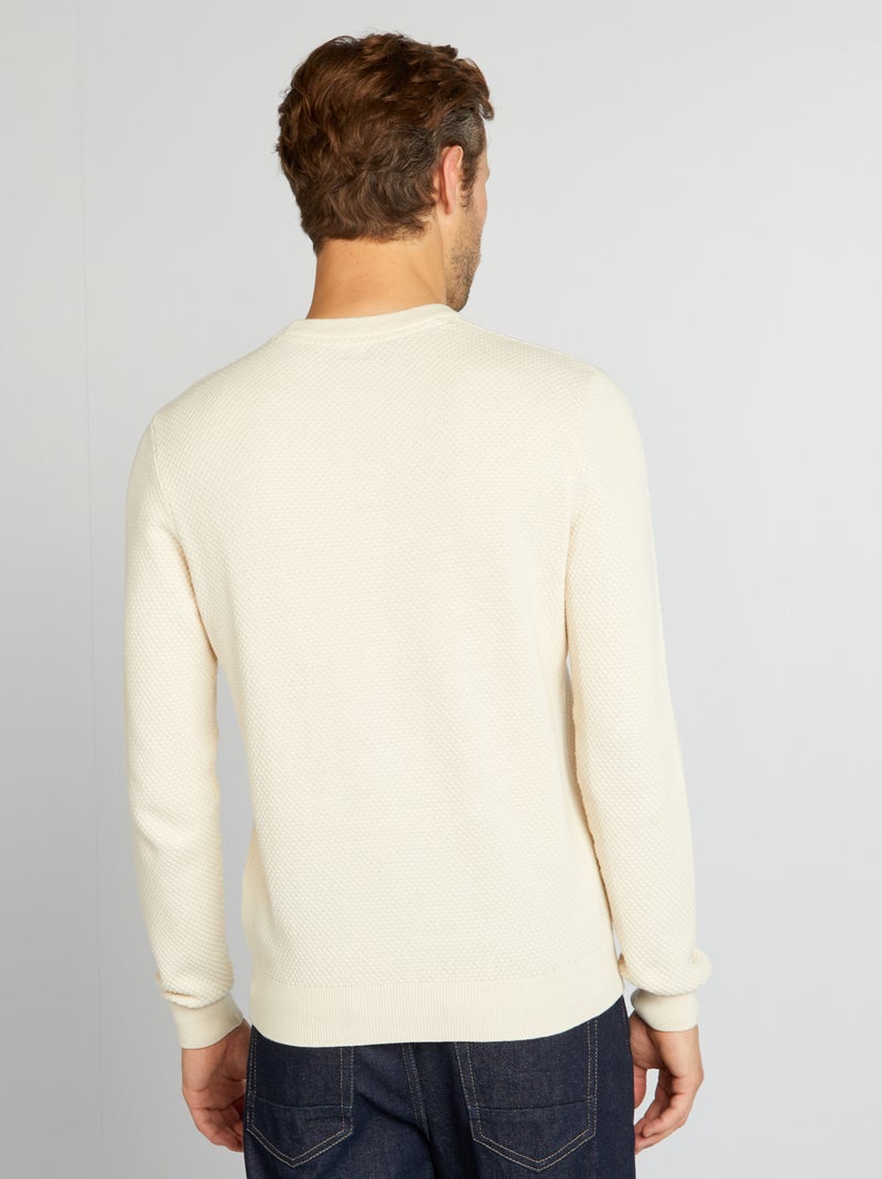 Camisola em malha de fantasia BRANCO - Kiabi