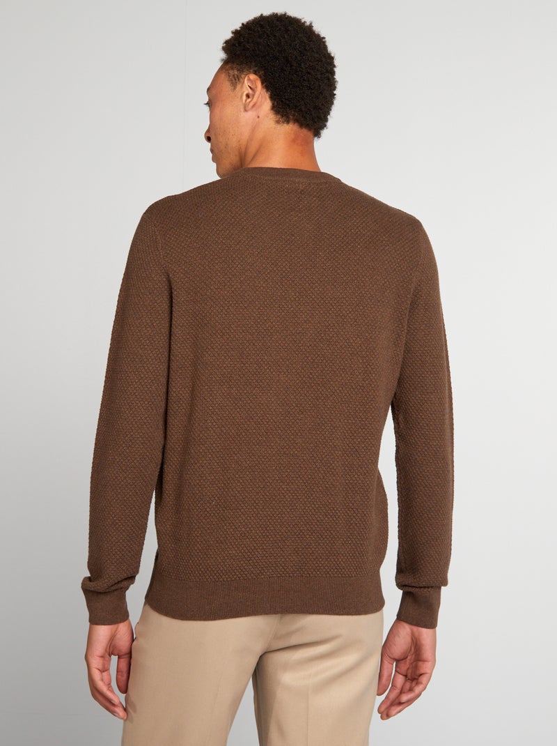 Camisola em malha de fantasia CASTANHO - Kiabi