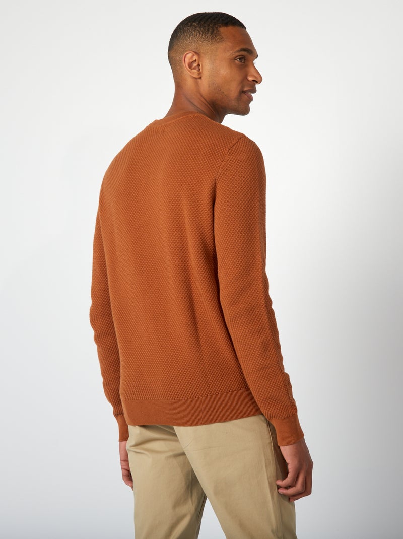 Camisola em malha de fantasia CASTANHO - Kiabi