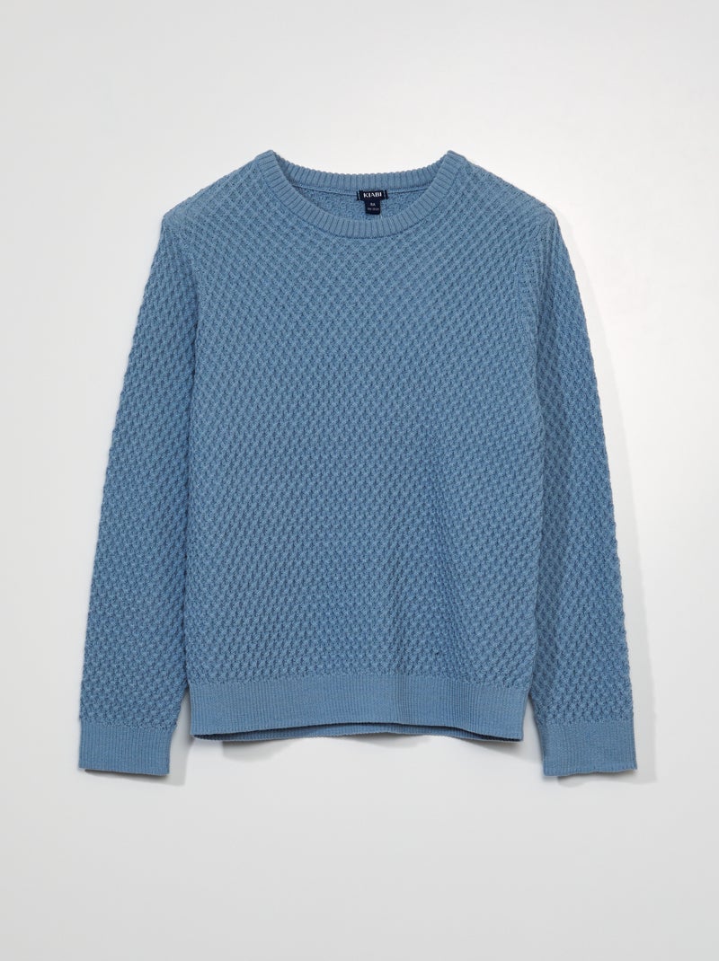Camisola em malha de fantasia Cinza Azul - Kiabi