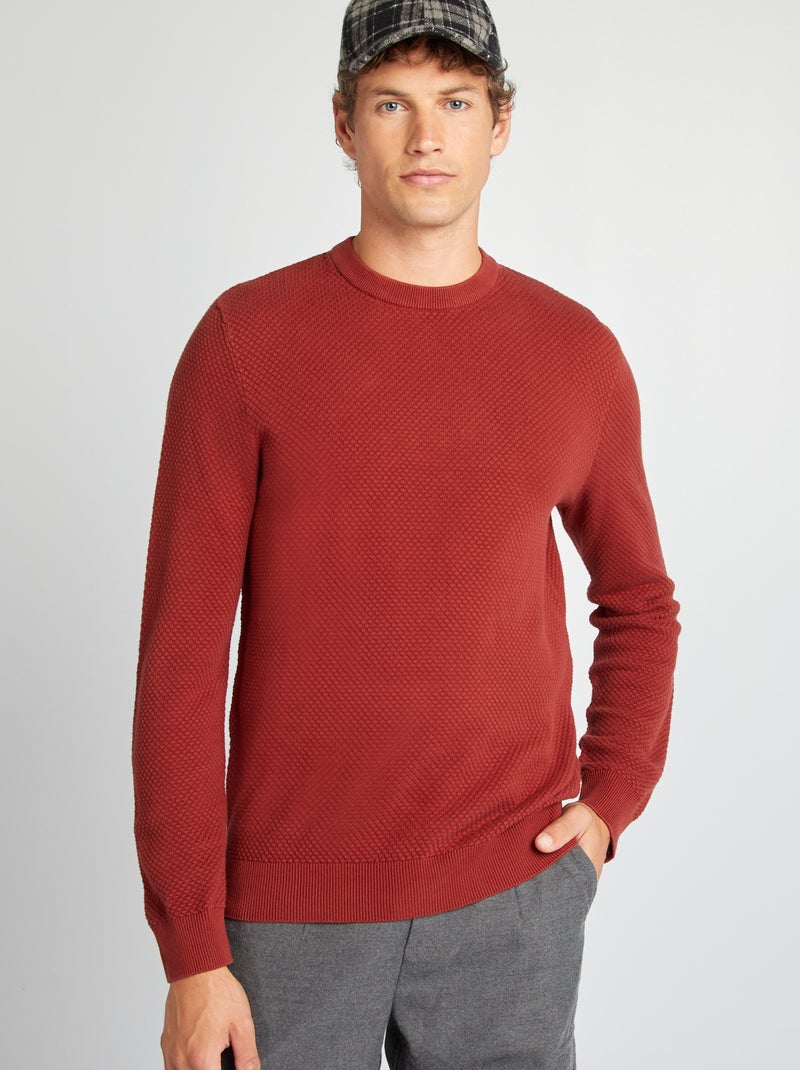 Camisola em malha de fantasia LARANJA - Kiabi