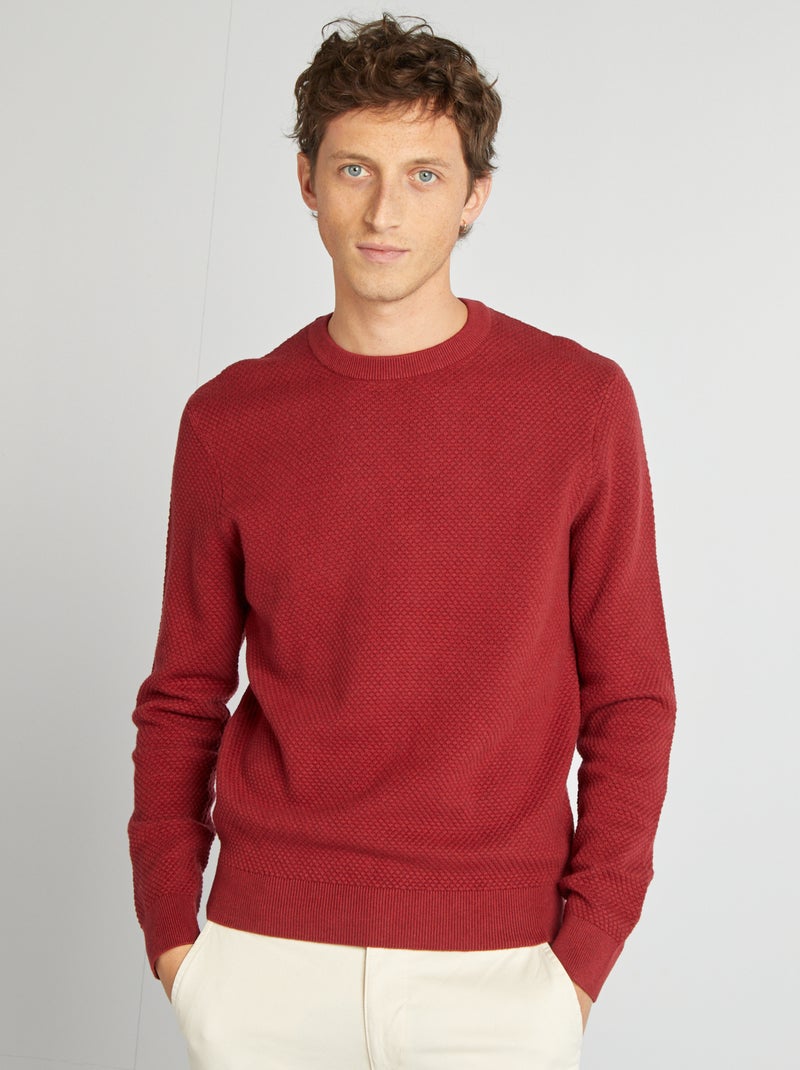 Camisola em malha de fantasia VERMELHO - Kiabi