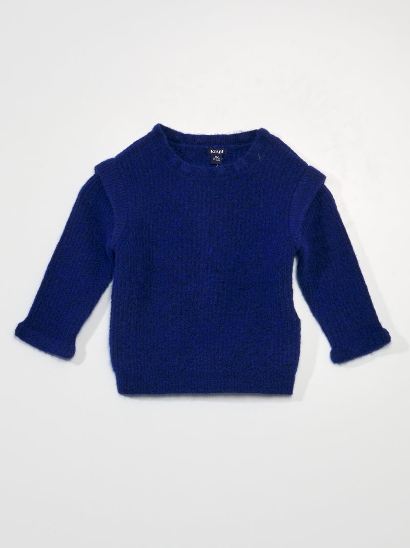 Camisola em malha de tricô AZUL - Kiabi