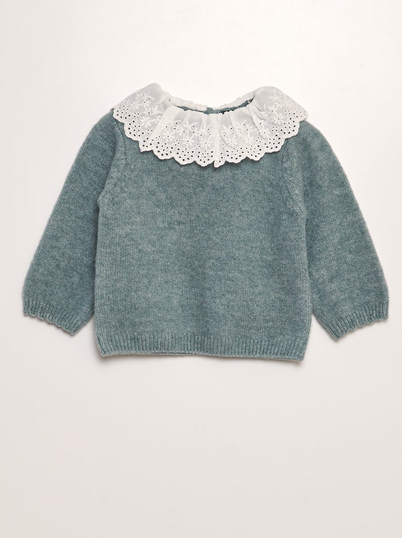 Camisola em malha de tricô AZUL - Kiabi