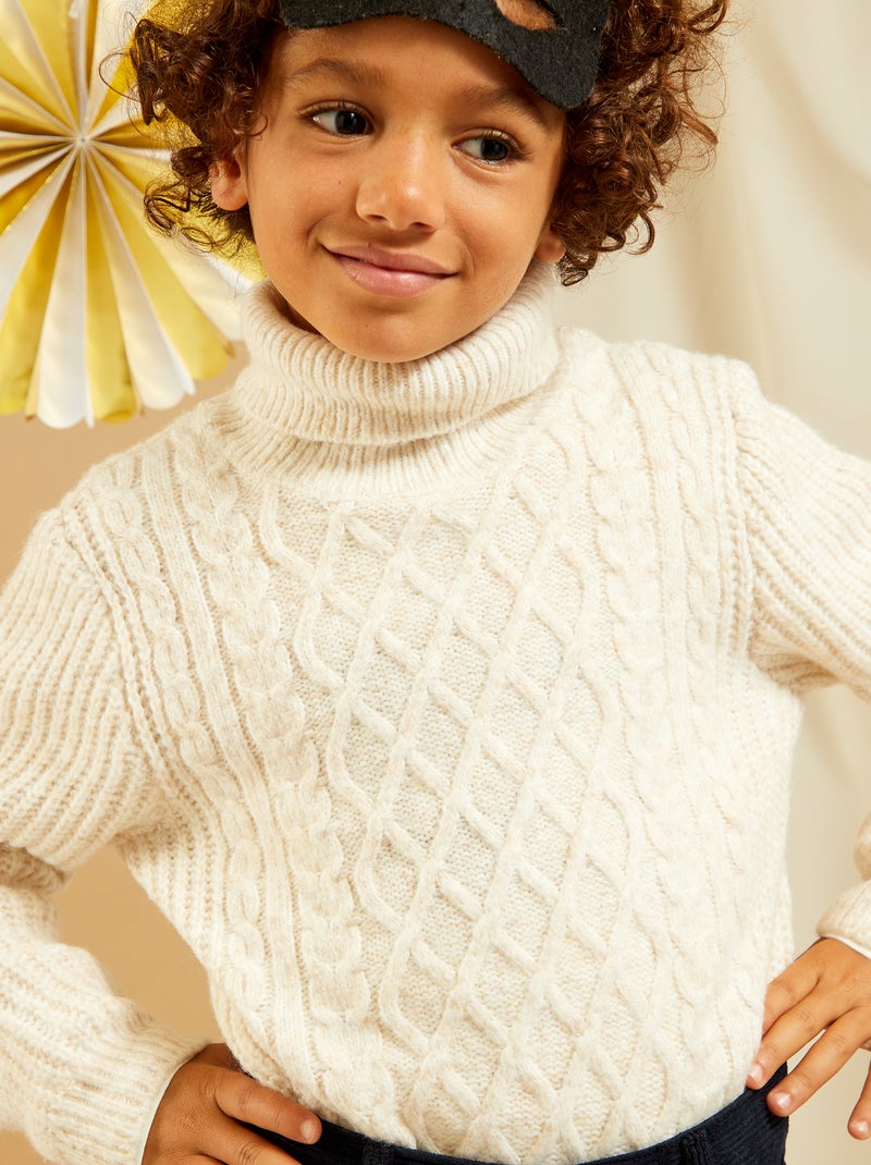 Camisola em malha de tricô BEGE - Kiabi