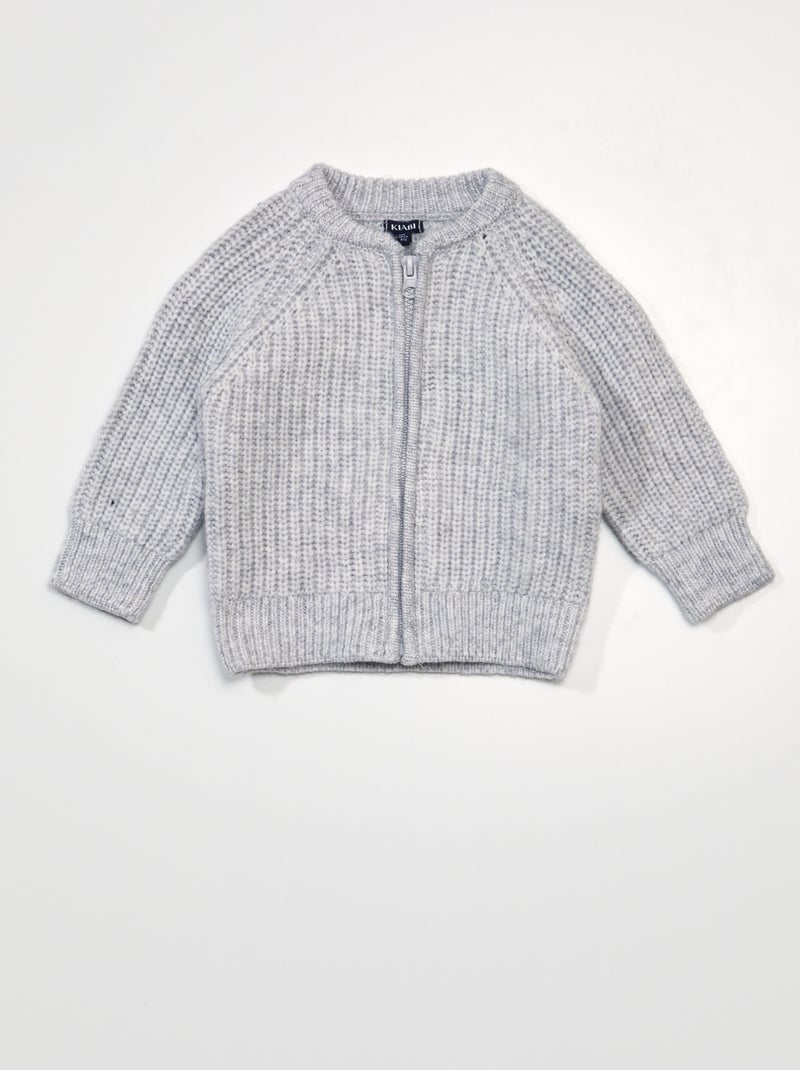 Camisola em malha de tricô CINZA - Kiabi
