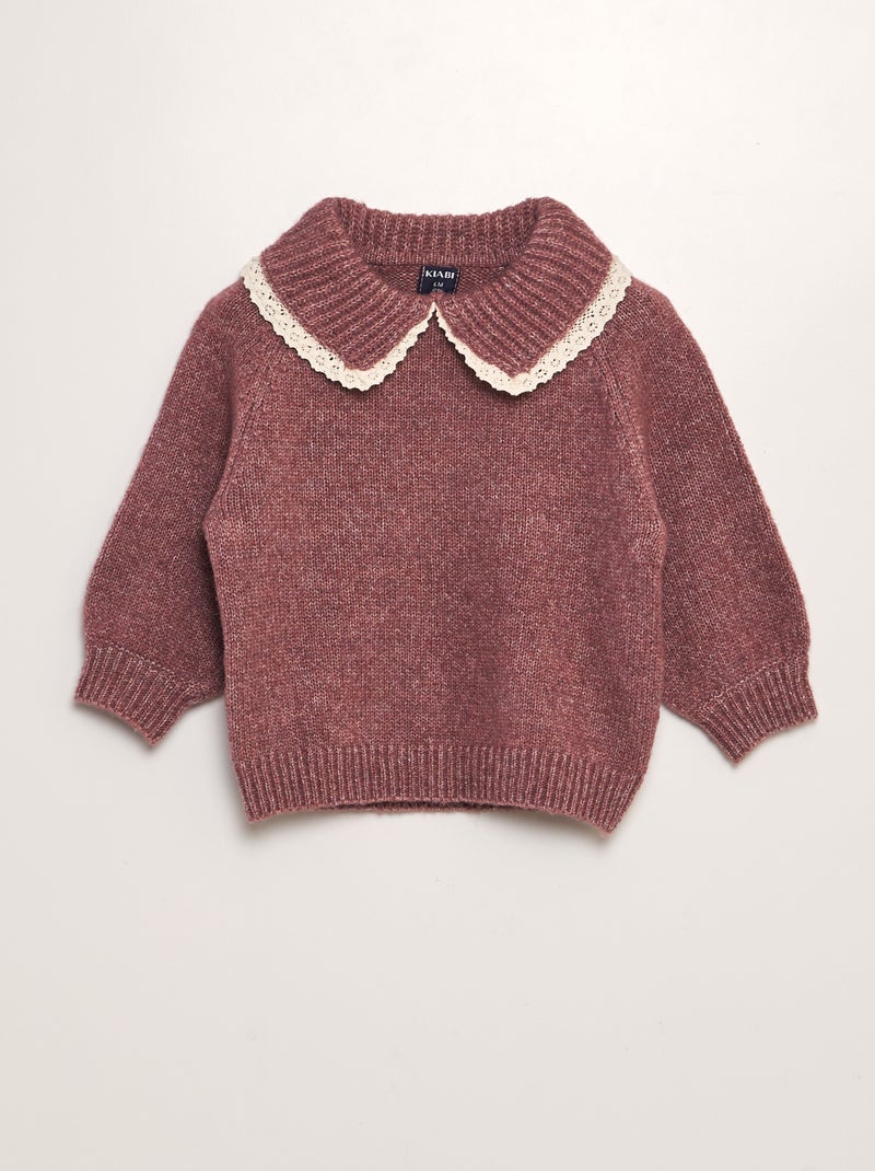 Camisola em malha de tricô ROSA - Kiabi