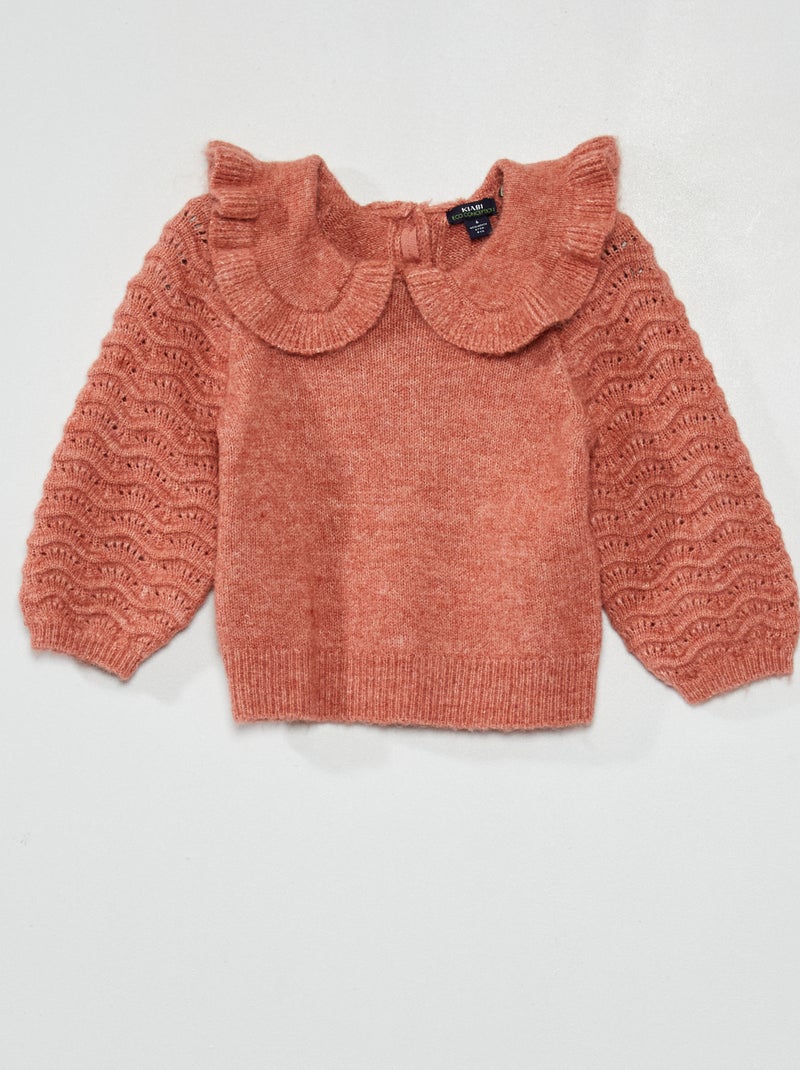 Camisola em malha de tricô ROSA - Kiabi