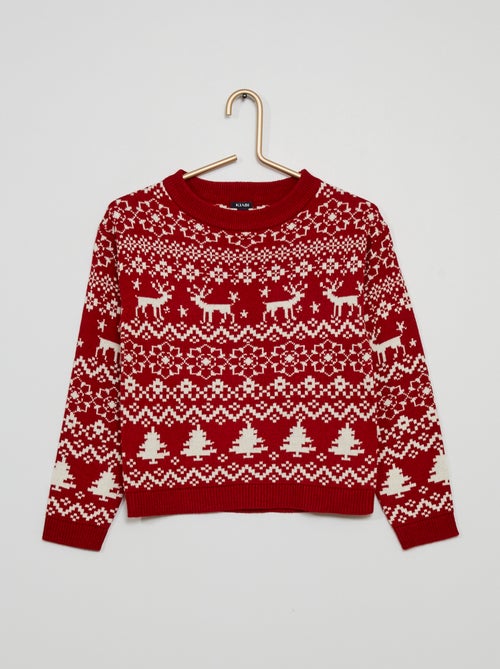 Camisola em malha espírito 'Natal' - Kiabi