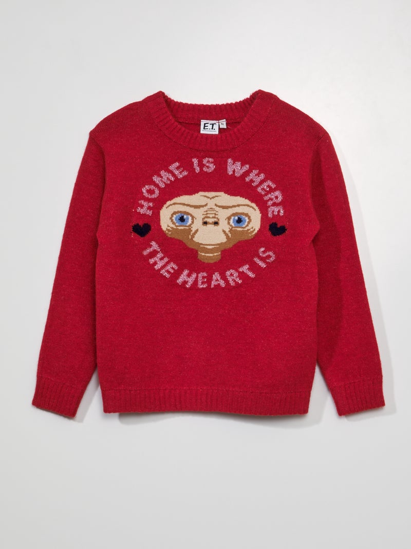 Camisola em malha 'E.T.' VERMELHO - Kiabi