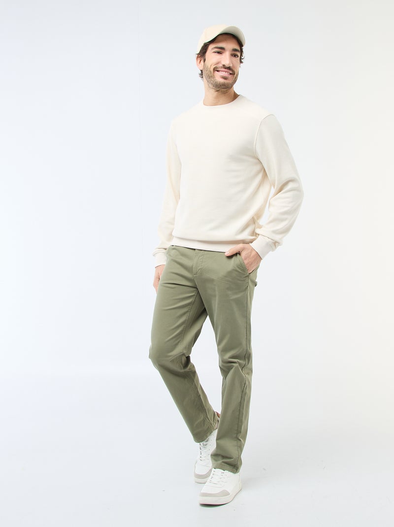 Camisola em malha favo de mel Branco - Kiabi