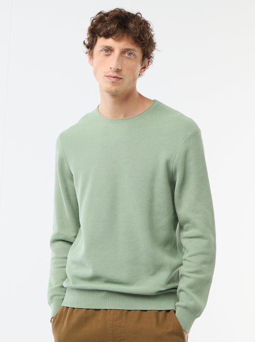 Camisola em malha favo de mel - Kiabi