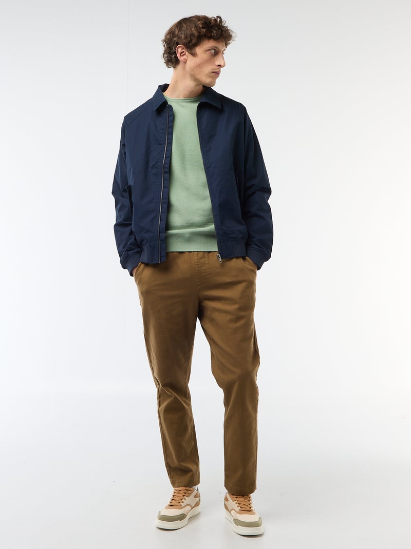Camisola em malha favo de mel Verde - Kiabi