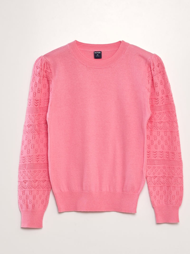 Camisola em malha fina Rosa - Kiabi