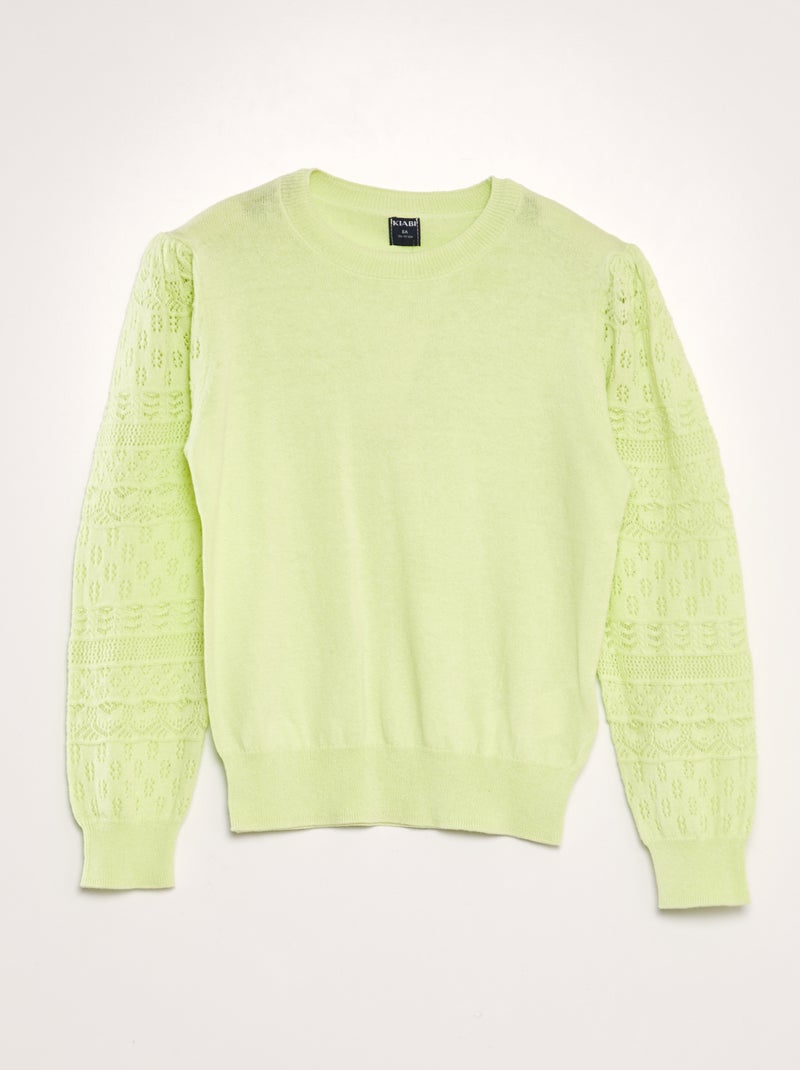 Camisola em malha fina VERDE - Kiabi