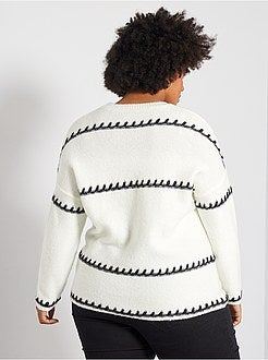 Camisola em malha fofa com pormenor de fantasia - Kiabi