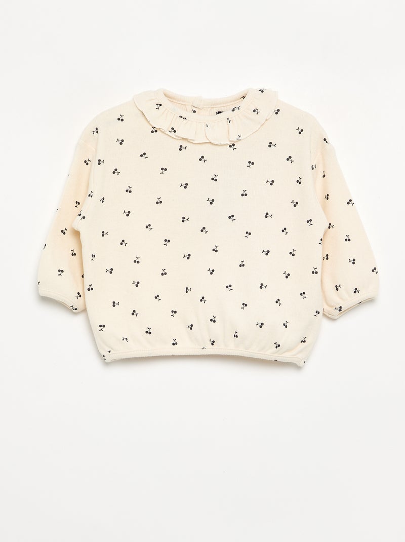 Camisola em malha fofinha Bege - Kiabi