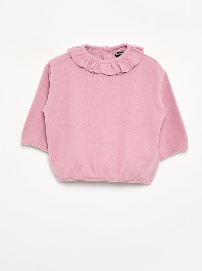 Camisola em malha fofinha Rosa - Kiabi