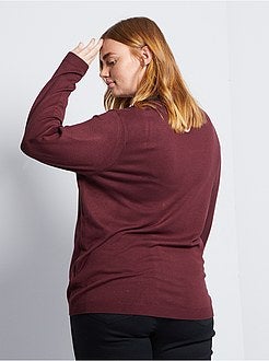 Camisola em malha gola falsa - Kiabi