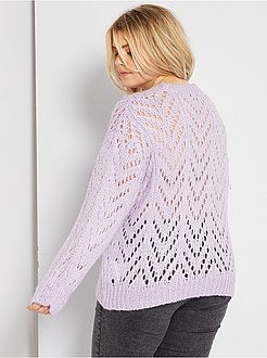 Camisola em malha grossa ajurada - Kiabi