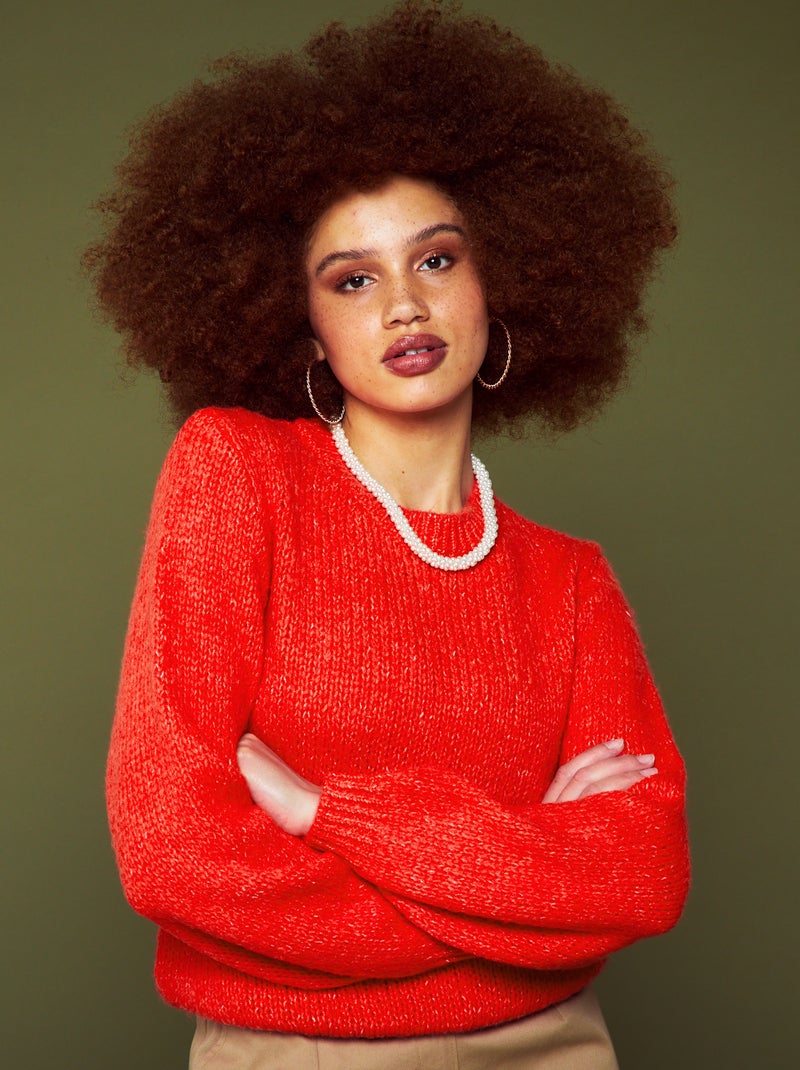 Camisola em malha grossa 'JDY' Rosa - Kiabi