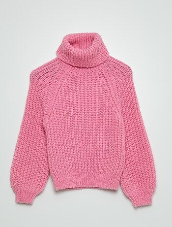 Casacos e camisolas de malha de menina - rosa - Kiabi