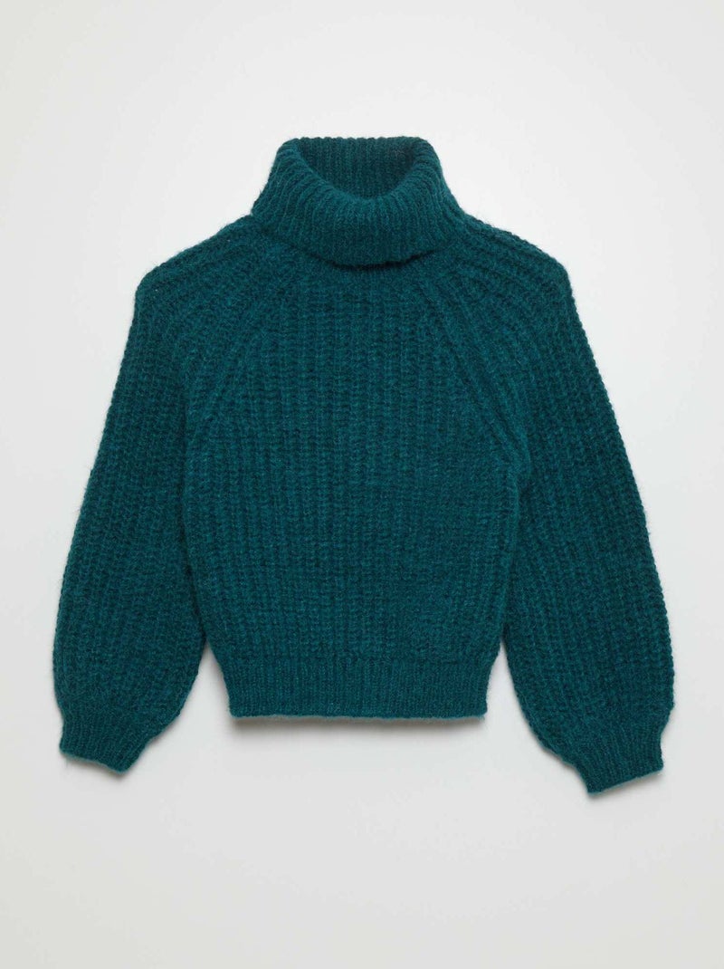 Camisola em malha grossa larga Verde - Kiabi