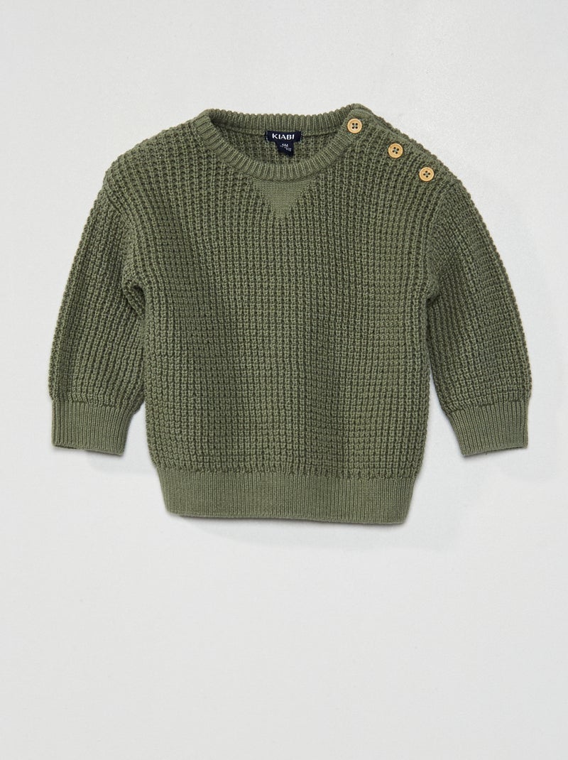 Camisola em malha grossa VERDE - Kiabi