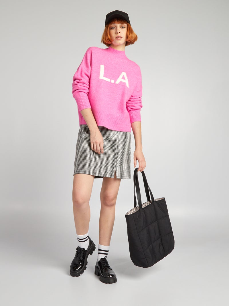 Camisola em malha jacquard ROSA - Kiabi