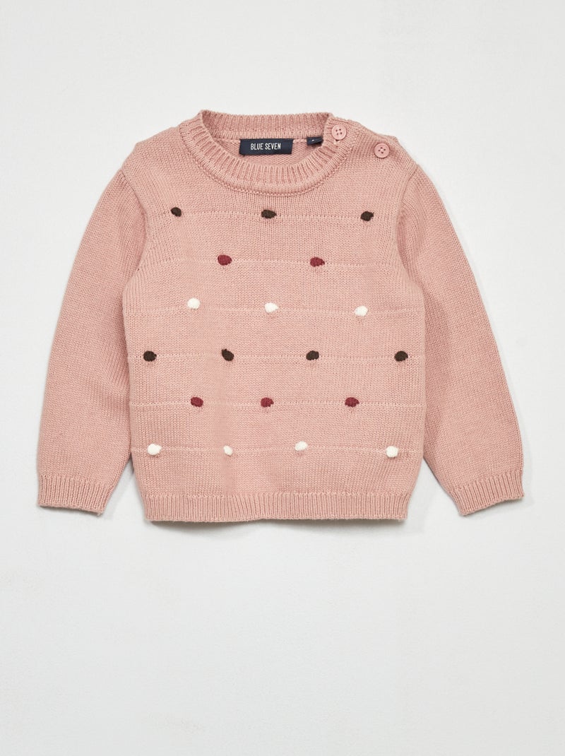 Camisola em malha jersey com fantasia Rosa - Kiabi
