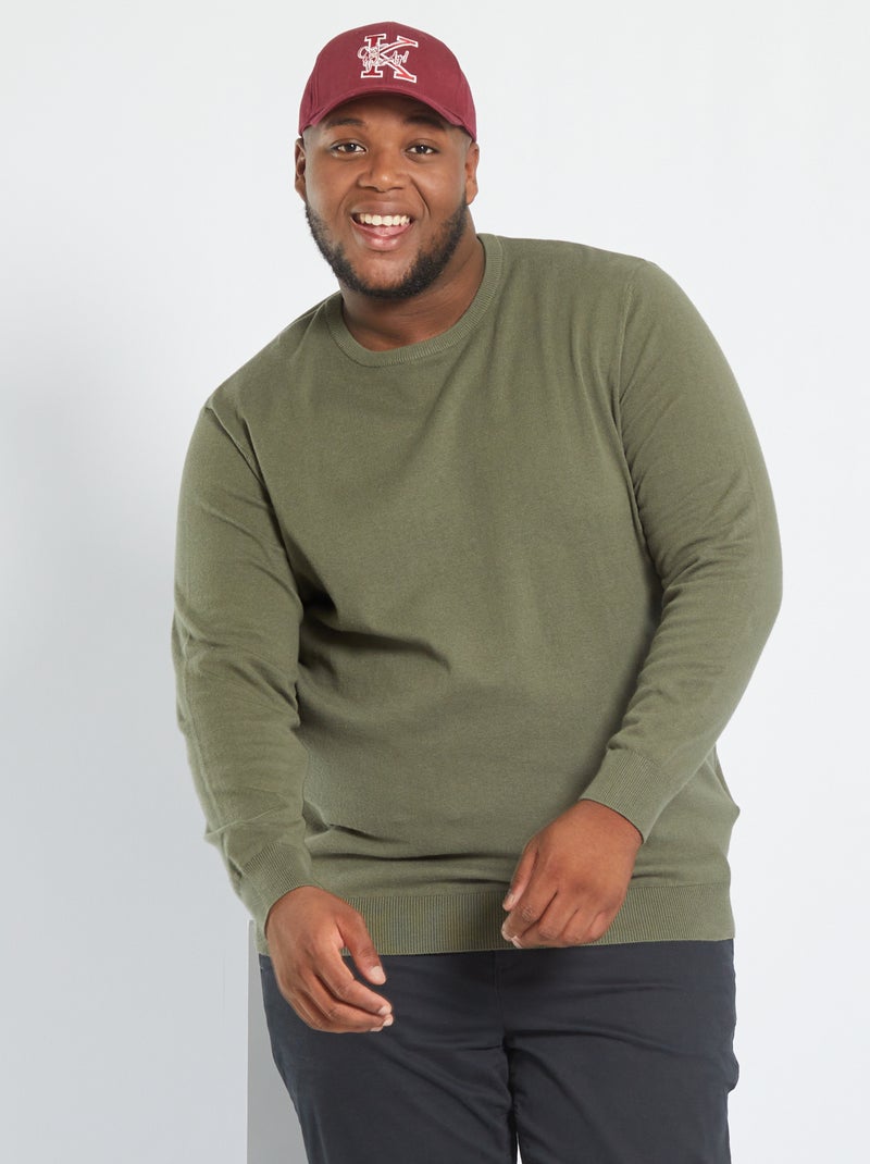 Camisola em malha jersey fina larga VERDE - Kiabi
