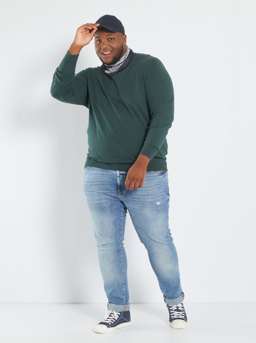 Camisola em malha jersey fina larga - Kiabi