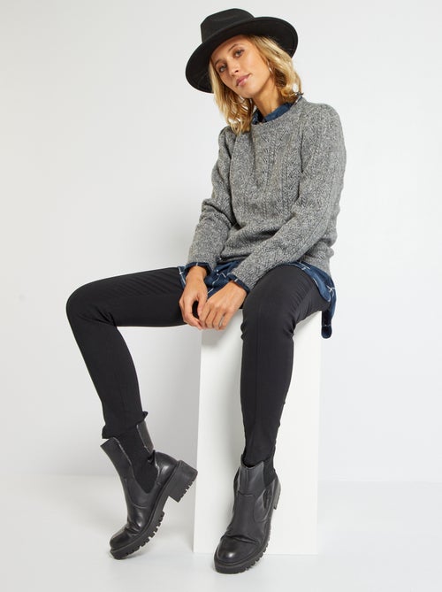 Camisola em malha lurex 'JDY' - Kiabi
