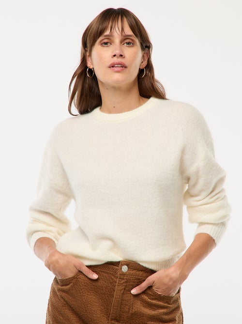 Camisola em malha mesclada colorida - Kiabi