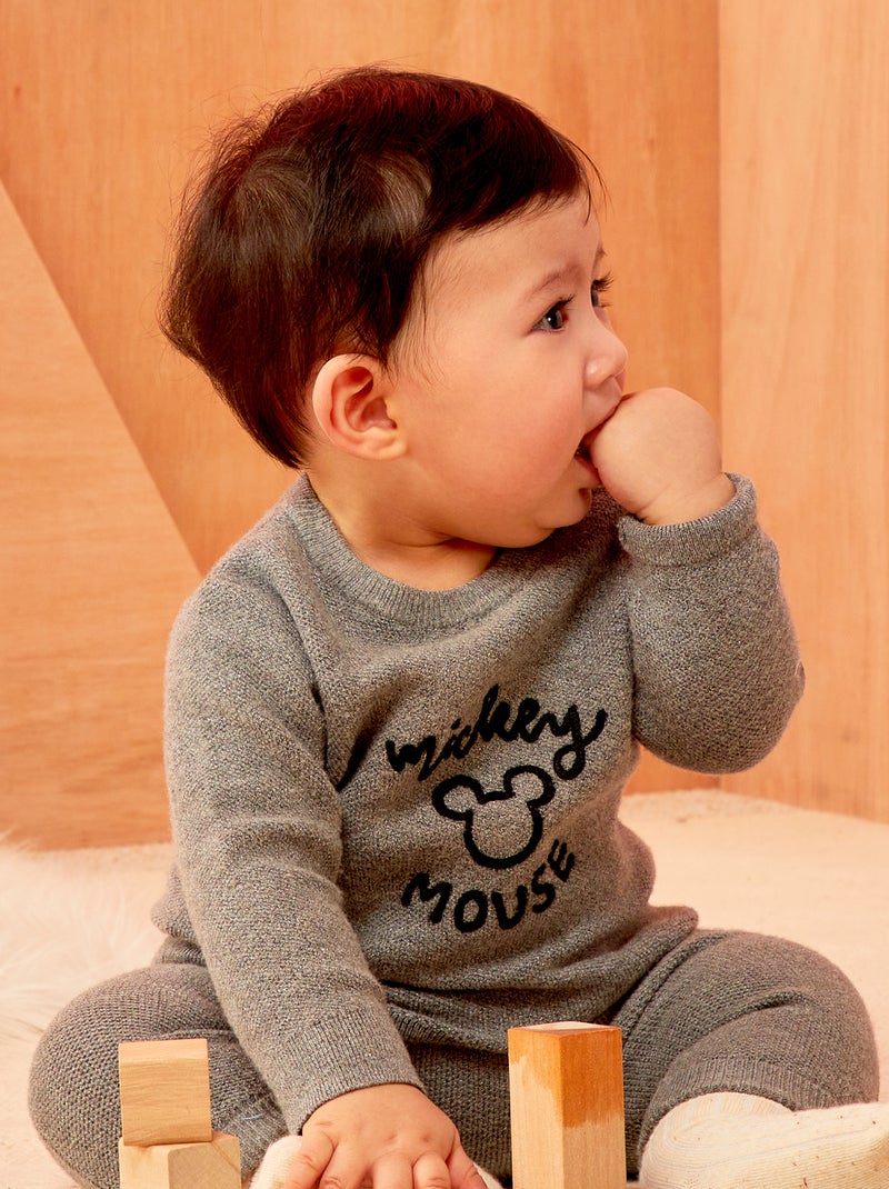 Camisola em malha 'Mickey' CINZA - Kiabi