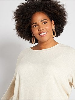 Camisola em malha 'peluche' - Kiabi