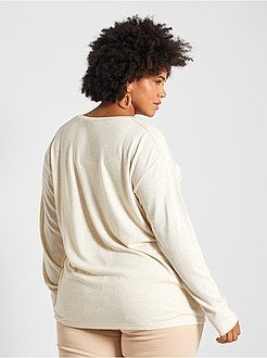 Camisola em malha 'peluche' - Kiabi