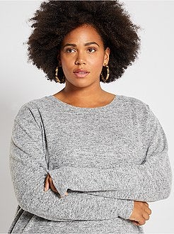 Camisola em malha 'peluche' - Kiabi