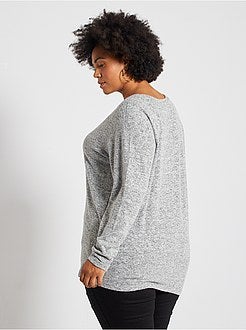 Camisola em malha 'peluche' - Kiabi