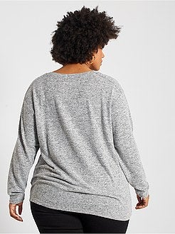 Camisola em malha 'peluche' - Kiabi