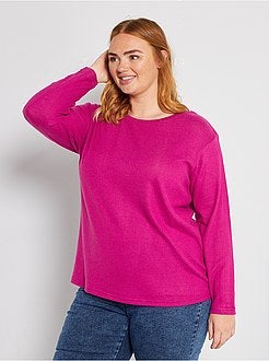 Camisola em malha 'peluche' - Kiabi